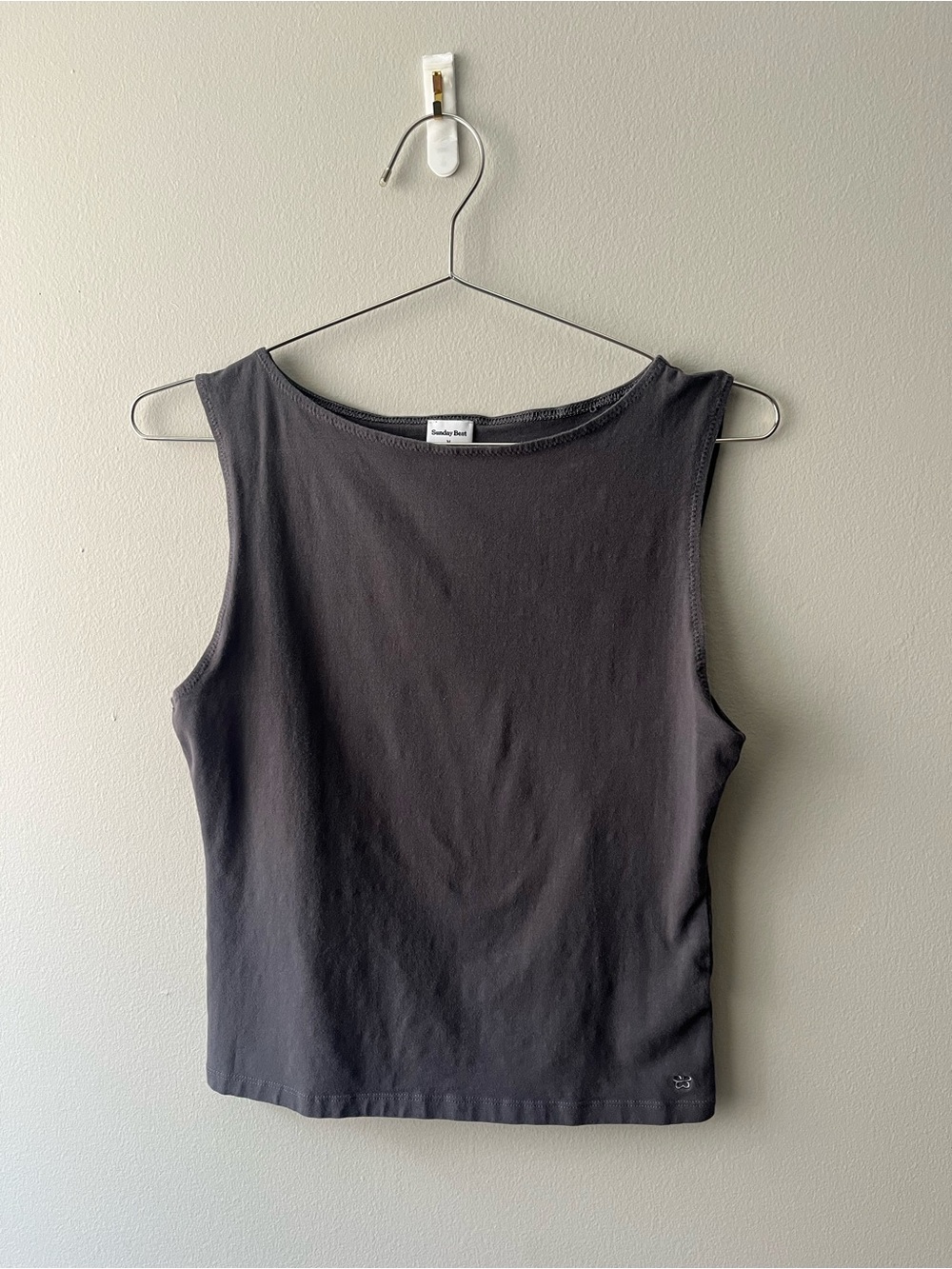 Sunday Best Charcoal Sleeveless Crewneck Tank